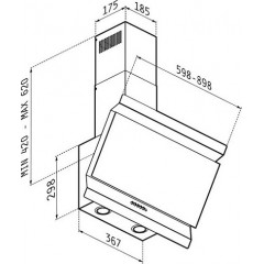 Pyramis Eleganto Elegant 60cm Απορροφητήρας Τζάκι 065033101 Pyramis Eleganto Elegant 60cm Απορροφητήρας Τζάκι 065033101